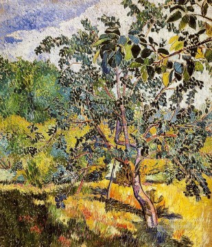 rincón de un jardín sol árboles Pinturas al óleo